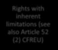Solution one: differentiated rights CFREU principles Rights under investigation Rights
