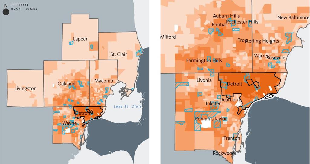 An Equity Profile of the Detroit Region PolicyLink and PERE 81 Connectedness Food deserts are primarily in urban communities of color The region s food deserts, defined as a lowincome census tract