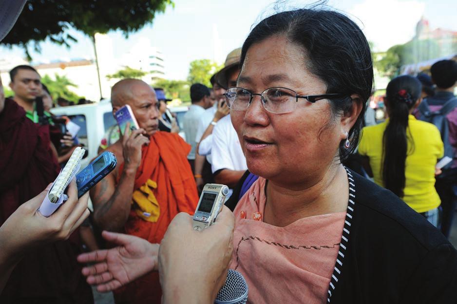 Naw Ohn Hla, leading member of the women s wing of the National League for Democracy (NLD) and organizer and participant of the "Tuesday Prayer Group" Copyright: Steve Tickner / The Irrawaddy are in