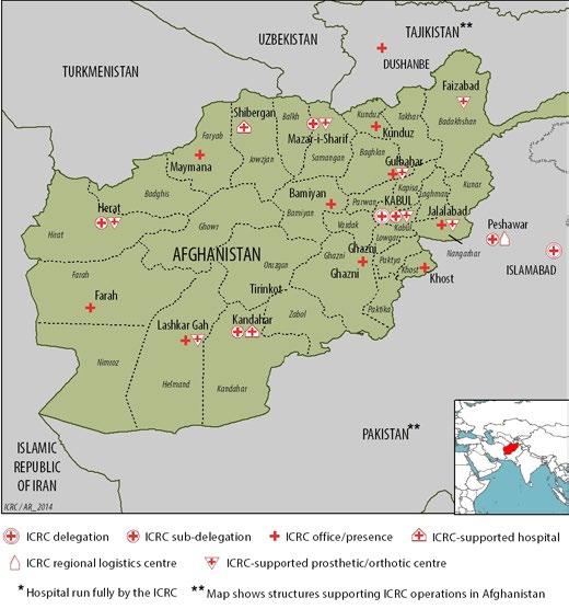 AFGHANISTAN Having assisted victims of the Afghan armed conflict for six years in Pakistan, the ICRC opened a delegation in Kabul in 1987.
