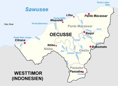 The author s visits to Timor-Leste and the Oecusse District were supported by Sen Nick Xenophon of South Australia. All expenses of those visits were borne by the author.