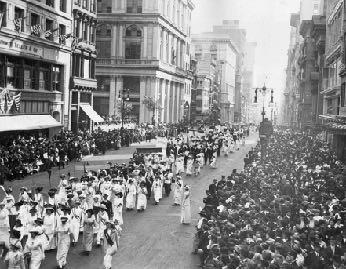Suffragettes marching 2.