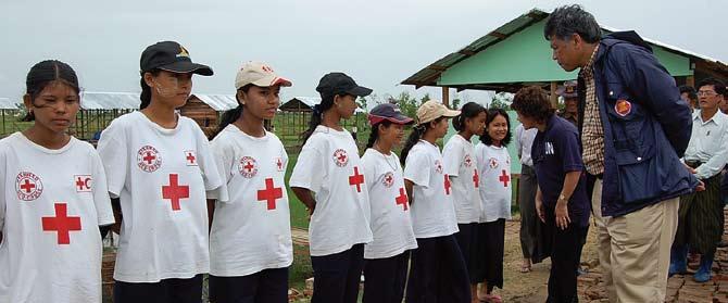 CYCLONE NARGIS: ONE YEAR AFTER SG Surin meets participants of the ASEAN volunteers programme in Myanmar In early May 2008, Cyclone Nargis made landfall in Myanmar, causing extensive damage in Yangon