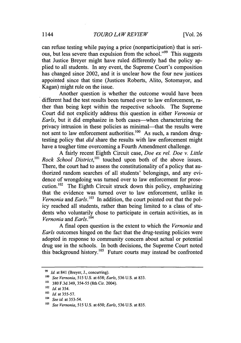 Touro Law Review, Vol. 26 [2010], No. 4, Art. 3 1144 TOURO LAW REVIEW [Vol.