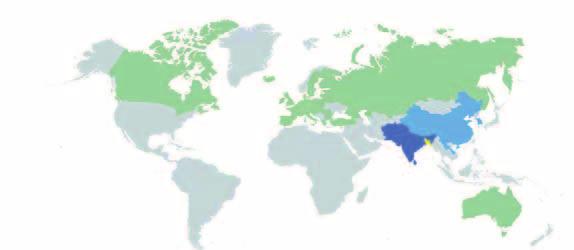 Figure 7 Bangladesh s trade agreement and preference world map SAARC: Afghanistan, Bangladesh, Bhutan, India, Maldives, Nepal, Pakistan, Sri Lanka APTA (Bangkok Agreement): Bangladesh, China, India,