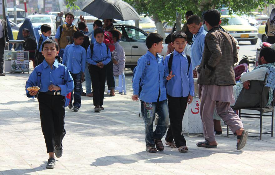 Schoolchildren in Mazar-i-Sharif in Northern Afghanistan.