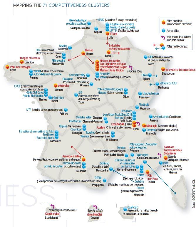 Column 13 Factors supporting industry and exports in the Rhône-Alpes region 113 in France In 2005, the French government established 71 competitiveness clusters across the country (Column Figure