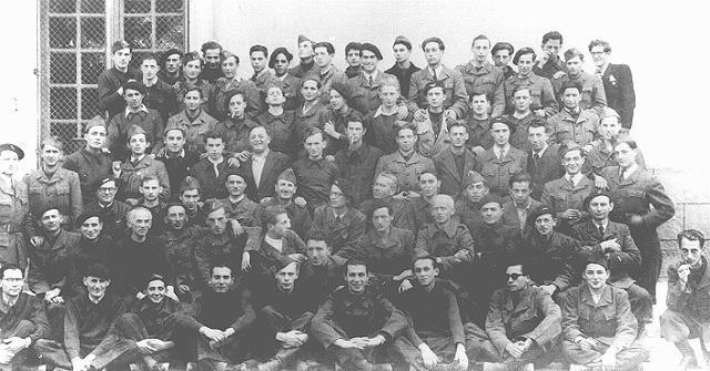 USHMM Photo Archives #04090 JANUARY 1942 JEWISH ARMY IN FRANCE Group portrait of a Jewish French underground group named "Compagnie Reiman." This photograph was taken after the liberation of France.