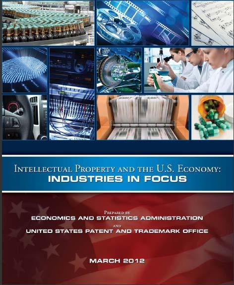 IP Jobs Report IP intensive industries accounted for about $5.06 trillion in value added, or 34.8% of U.S. gross domestic product (GDP), in 2010.