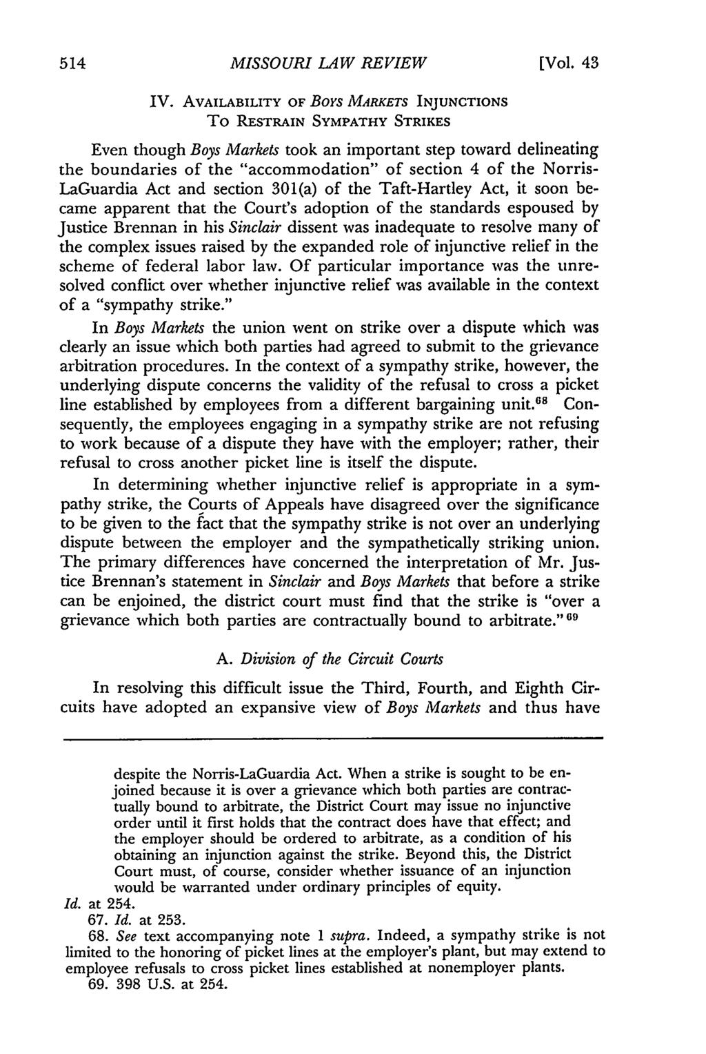 Missouri Law Review, Vol. 43, Iss. 3 [1978], Art. 4 MISSOURI LAW REVIEW [Vol. 43 IV.
