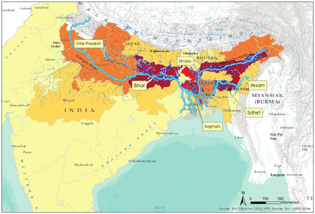 LEAVE NO ONE BEHIND Box 2-2 Disasters and poverty in the Ganga, Brahmaputra and Meghna basin The Ganga, Brahmaputra and Meghna basin demonstrates an amalgamation of poverty, in-equality and