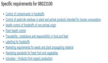 25 Requirements EU requirements for "edible fruits and nuts" - explained - with legal references &