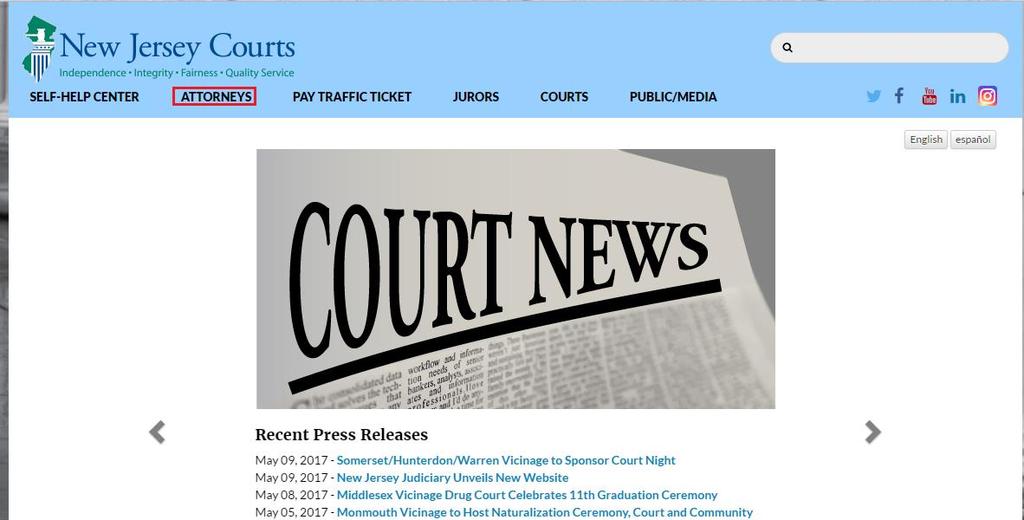 Introduction ecourts is a web based application that is designed to allow attorneys in good standing to electronically file documents to the courts.