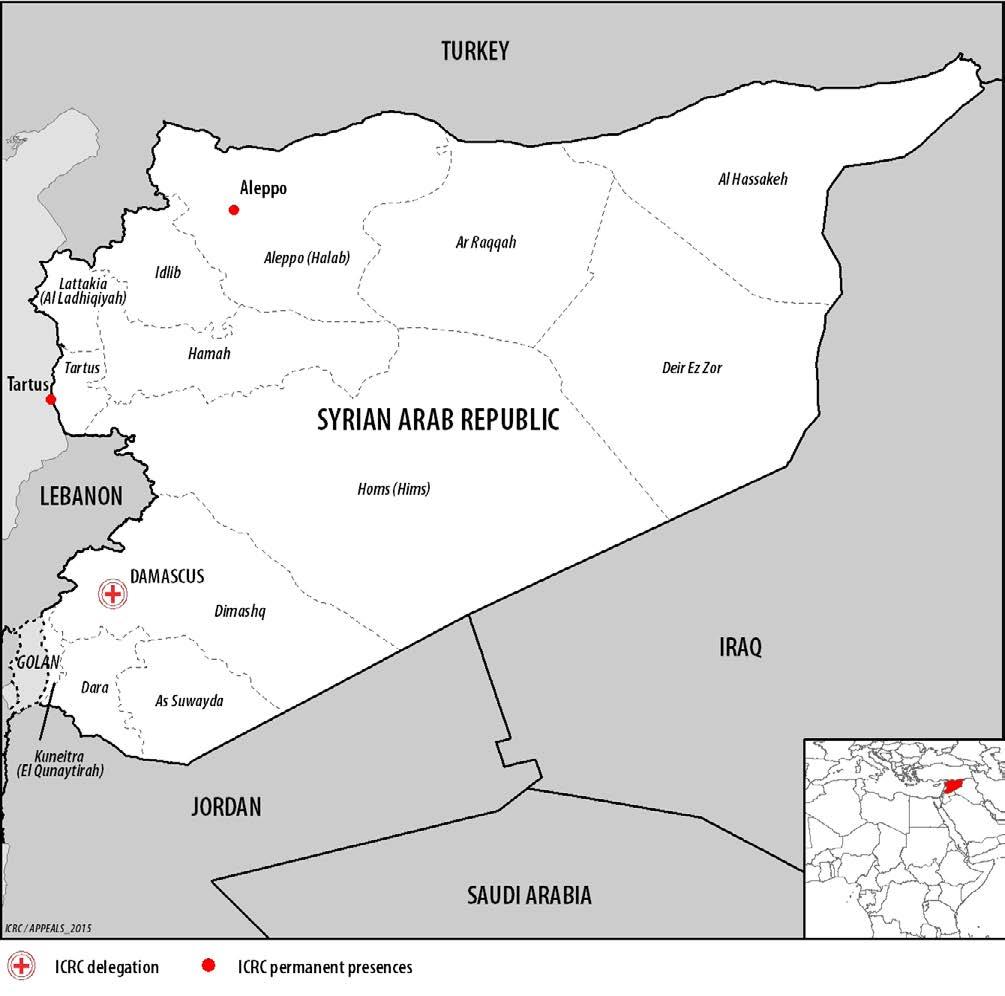 SYRIAN ARAB REPUBLIC The ICRC has been present in the Syrian Arab Republic since the 1967 Arab-Israeli war.
