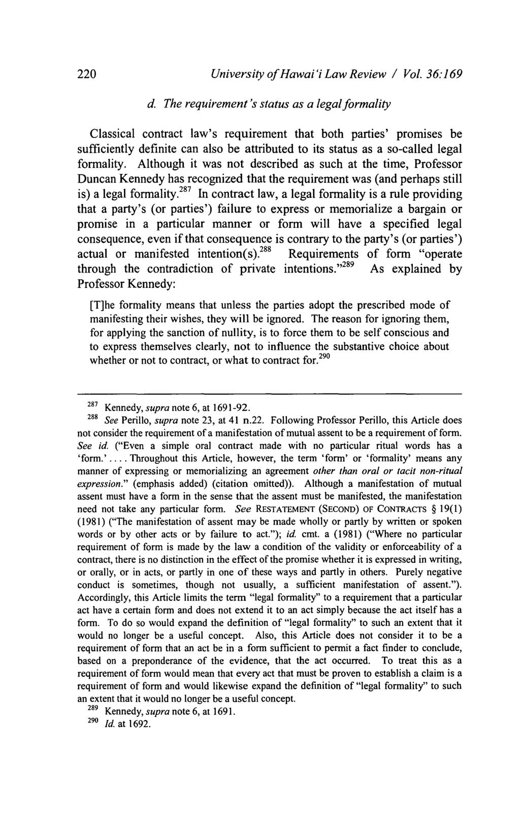 220 University of Hawai 'i Law Review I Vol. 36: 169 d.