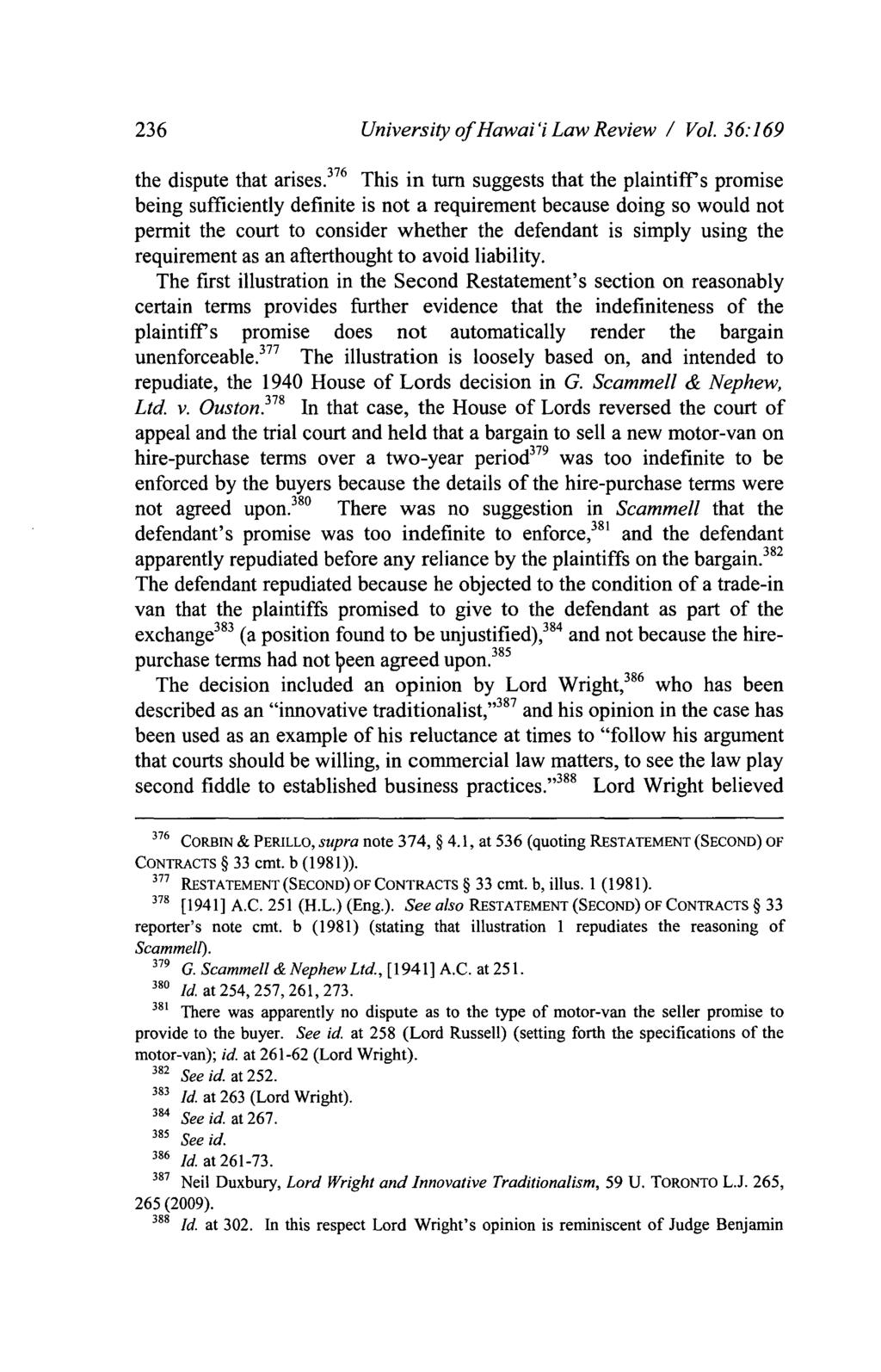 236 UniversityofHawai'iLawReview I Vol. 36:169 the dispute that arises.