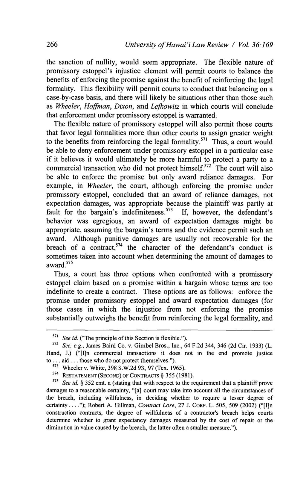 266 University of Hawai'i Law Review I Vol. 36:169 the sanction of nullity, would seem appropriate.