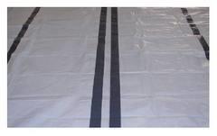PLASTIC TARPAULINS Type: Woven Flexible Tarpaulins Material: HDPE Black Fabric with both sides LDPE lamination, Reinforced with 6 bands of 7.