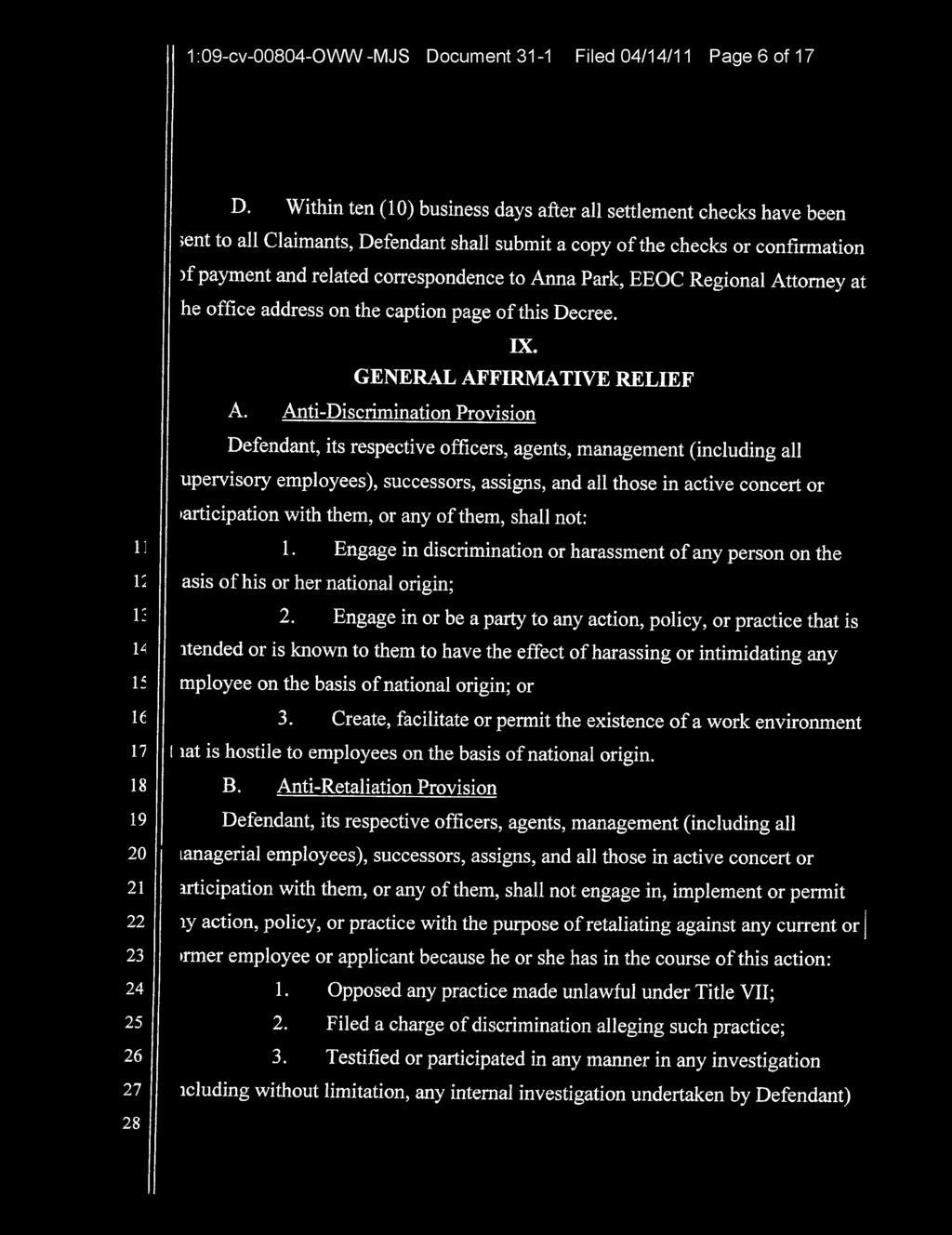 1:0-cv-0004-OWW -MJS Document 31-1 Filed 04/14/11 Page of 1] i: u u if D.