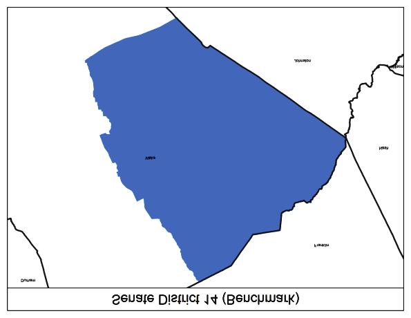 - 18- For example, in the prior (benchmark) plan, Senate Districts 14 and 21 were geographically compact districts that followed county