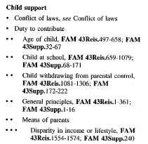 and children over the age of majority directs readers to volume FAM.IV.2.a.iii Family law Support Child support Duty to contribute Age of child to see case digests from this area of