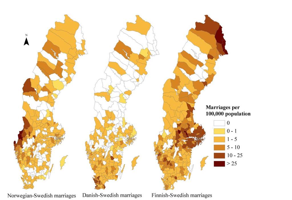 decrease in marriage to Finnish husbands in 2008. Native men are slightly more inclined to marry Nordic partners compared to native women, which can be accredited to the popularity of Finnish wives.