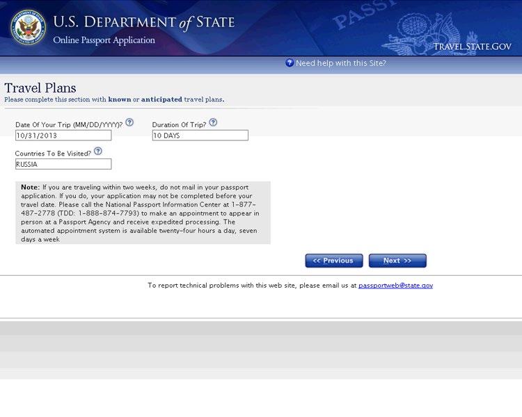 even if you have reported a theft to the police. Selecting No will allow the Form DS-64 to be created; the following screen will ask for details of how the passport was lost or stolen.