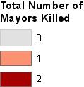 Figure 16: Map of Mayors & Ex-Mayors Killed in Mexico (January 2006-December