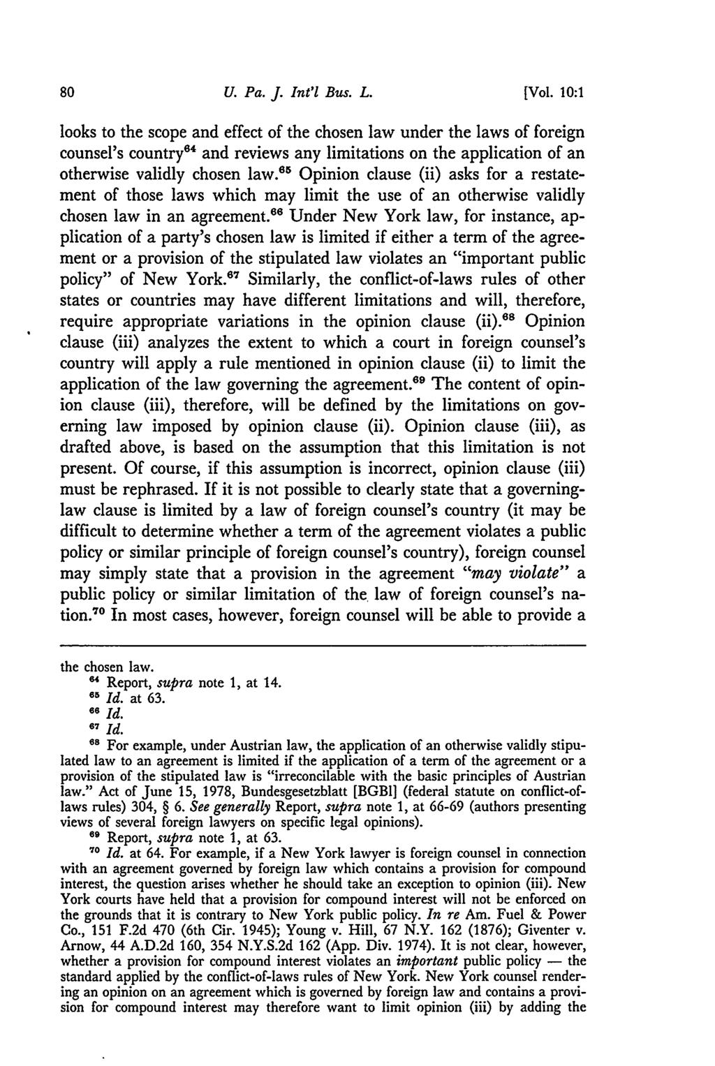 University of Pennsylvania Journal of International Law, Vol. 10, Iss. 1 [2014], Art. 3 U. Pa. J. Int'l Bus. L. [Vol.