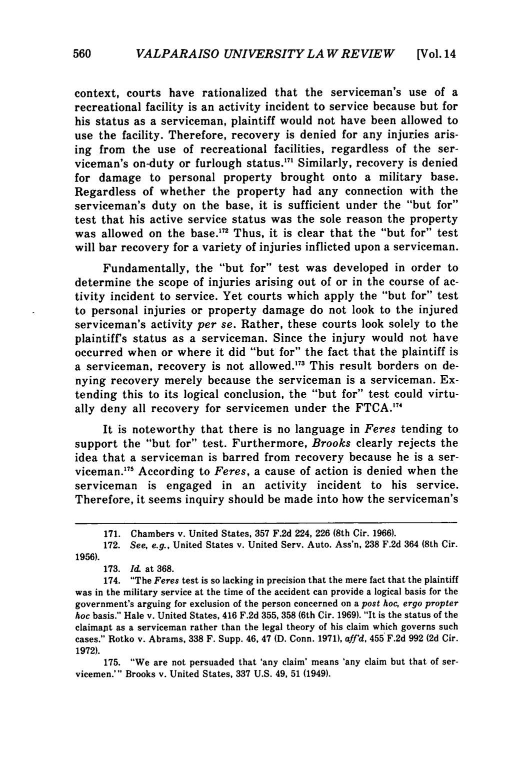 Valparaiso University Law Review, Vol. 14, No. 3 [1980], Art. 5 560 VALPARAISO UNIVERSITY LAW REVIEW [Vol.