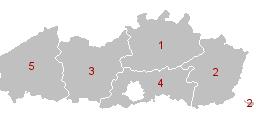 Figure 2.4. Map of the Flemish Region Source: Statistics Belgium 1998-2010 The Flemish region comprises 5 provinces (which contain a total of 308 municipalities): 1. Antwerp (Antwerpen) 2.
