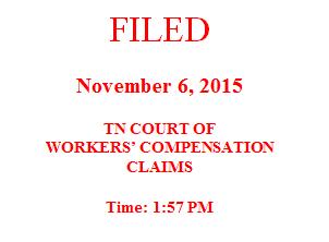 IN THE COURT OF WORKERS' COMPENSATION CLAIMS AT KINGSPORT Shelia Smithee Employee, v. Goodwill Industries Employer, And Starnet Insurance. Co./Key Risk Insurance Carrier/TP A. Docket No.