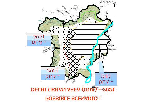 Issues Source: Delhi Development Authority, Office of MPD 2021 o Unlike other metropolitan cities, Delhi has a limited area, where the orbit of influence is well beyond its administrative limits.