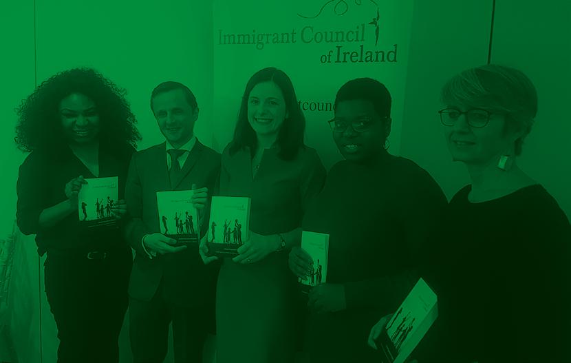 IRELAND Chinonyerem Okeke (Law graduate and member of report research advisory committee), Rutendo Kandiwa (Engineering student), Katie Mannion (Solicitor, Immigrant Council of Ireland), Geoffrey