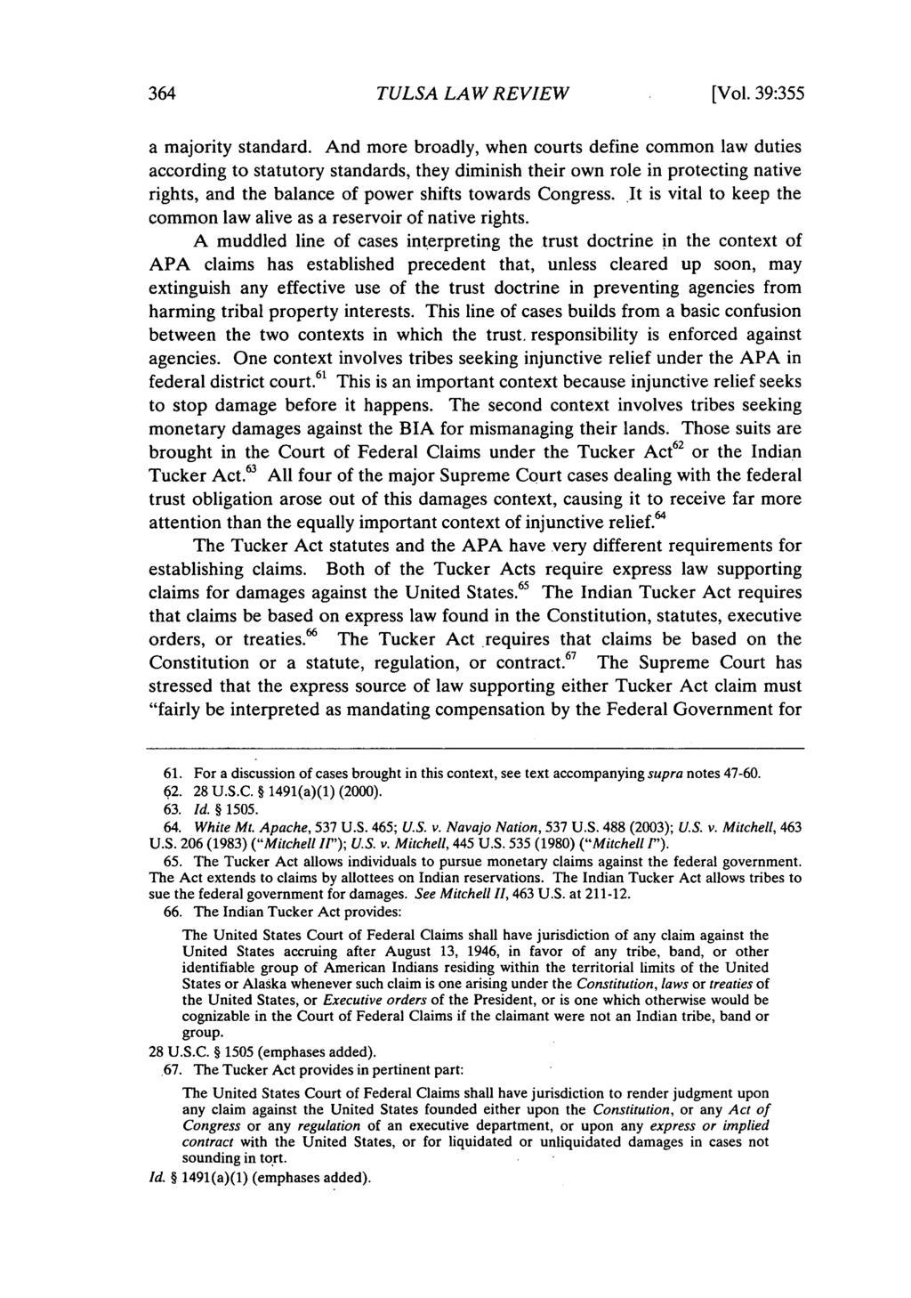 Tulsa Law Review, Vol. 39 [2003], Iss. 2, Art. 5 TULSA LAW REVIEW [Vol. 39:355 a majority standard.
