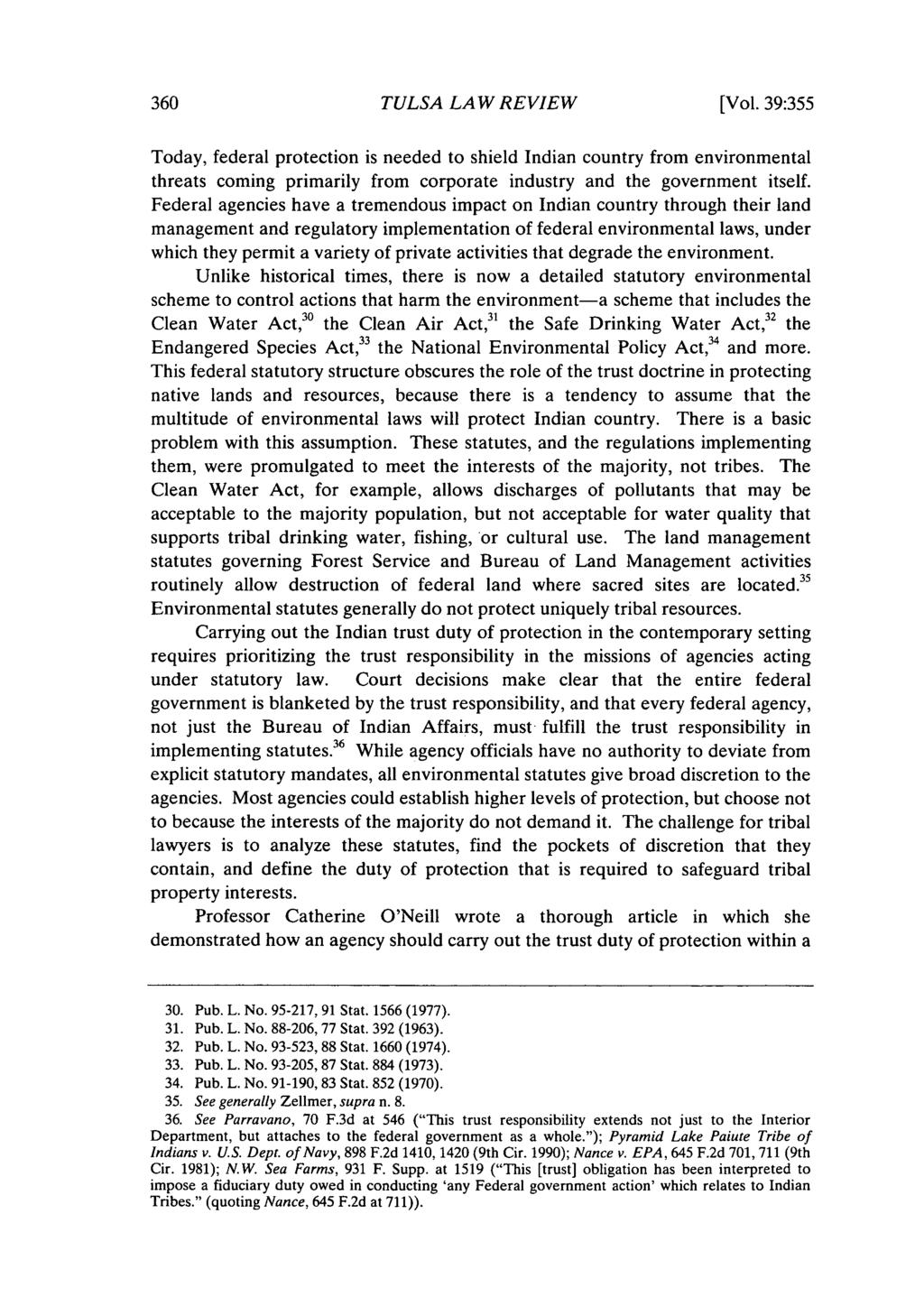 Tulsa Law Review, Vol. 39 [2003], Iss. 2, Art. 5 TULSA LAW REVIEW [Vol.