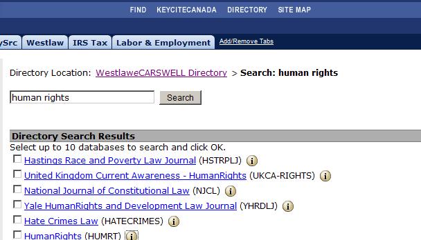 # WestlaweCarswell Database contents: WestlaweCarswell represents the merger of two large legal database suppliers owned by Thomson Publishing, to provide Canadian and U.S.
