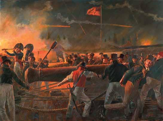 The British attack on Fort McHenry inspired the writing of the U.S. national anthem.