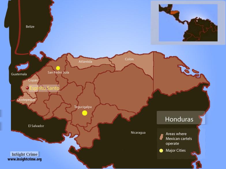 Figure 8. Areas of Operations for Mexican Drug Cartels Source: InSight Crime, accessed March 18, 2017, http://www.insightcrime.org/newsanalysis/honduras-home-to-the-new-ciudad-juarez.