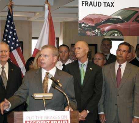 Tom Feeney, AIF s President & CEO, joined Governor Rick Scott and legislative leaders at a press conference in support of PIP insurance reform legislation.
