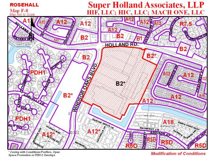 LYNNHAVEN DISTRICT. STAFF PLANNER Leslie Bonilla 18. APPROVAL (COUNCIL on Oct 11) SUPER HOLLAND ASSOCIATES, LLP/HIF, L.L.C., HIC, L.L.C., MACH ONE, L.L.C. Modification of Conditional Change of Zoning, 3901 & 3877 Holland Road (GPIN 1486241897; 1486248827).