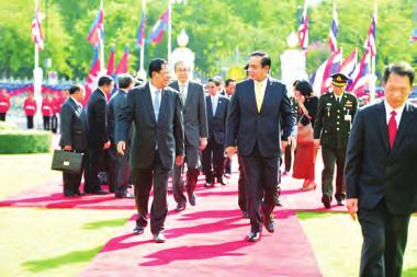 Under the theme of Partnership for Peace and Prosperity, the official visit and the JCR celebrated Thai-Cambodian close and long-standing relations based on growing interdependence, mutual trust,