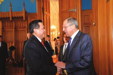 During the official visit to Russia during 14 18 July 2015, H.E. General Tanasak Patimapragorn, Deputy Prime Minister and Minister of Foreign Affairs of Thailand, met H.E. Mr.