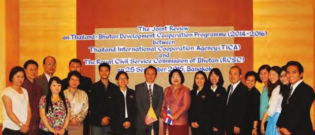 Ms. Suchada Thaibunthao, Director-General of TICA, co-chaired the 2015 Joint Review Meeting on the Thailand Bhutan Development Cooperation Programme (2014-2016) in Thailand on 23 27 September 2015 to