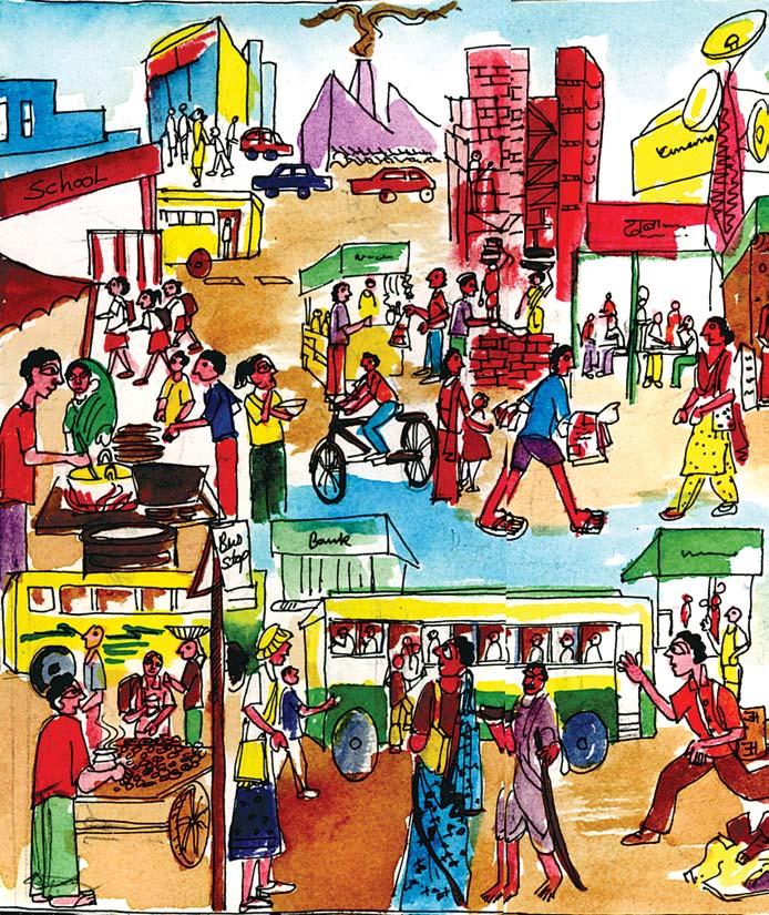 Chapter 9 Urban Livelihoods 1. What do you see in this illustration? 2. You have already read about the work that people do in rural areas.