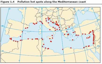 Mediterranean coast is densely