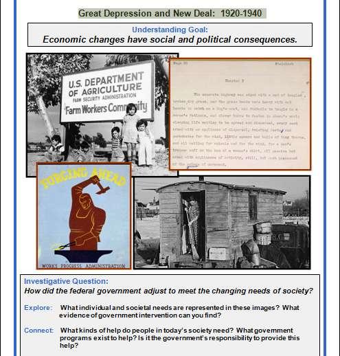 Secondary Student Objectives STUDENT OBJECTIVES 1) Compare and contrast the efforts made by President Hoover and President Roosevelt to end the Great Depression.