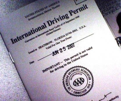 At MSL Travel, we are now insisting that you have an INTERNATIONAL DRIVING