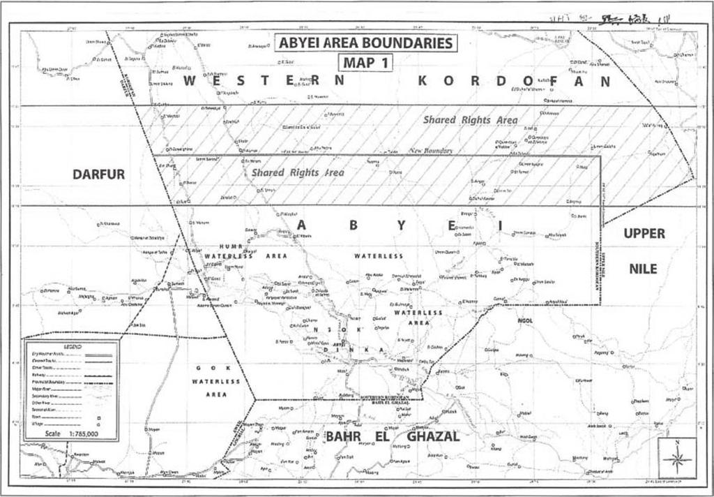 The Abyei territorial dispute 37 Figure 3. Map of the Abyei area as delimited by Abyei Boundaries Commission experts Source: PCA (2009), reprinted with permission from Terralink.