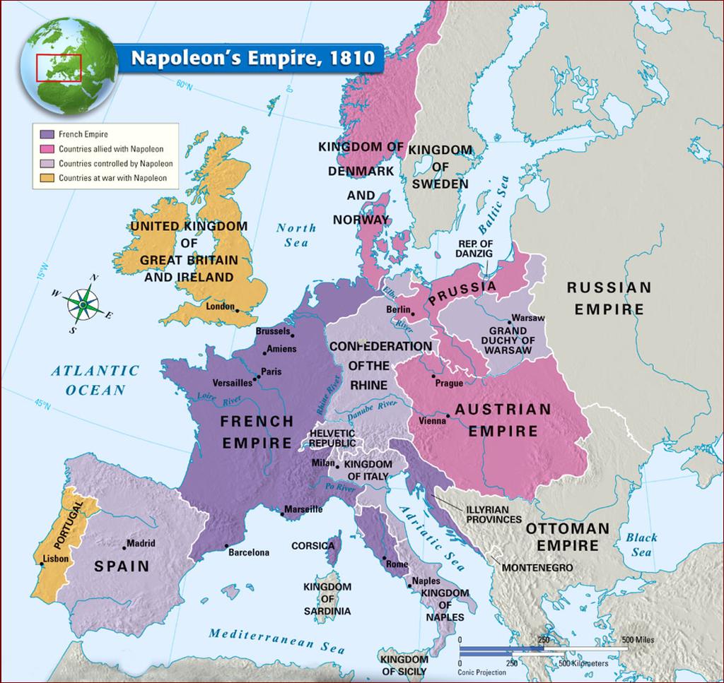 The Reign of Napoleon Napoleon's empire: 1804, proclaimed himself emperor Dominated the European continent: Iberia, Italy,